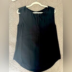 Stunning black silk sleeveless THEORY blouse (PETITE)